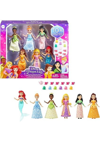 Princess Disney Prenses Bebekleri 6nanlı Set, Disney Princess, Çok Renkli