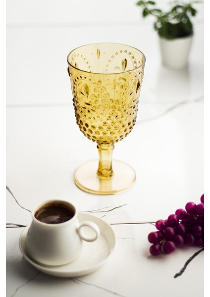 Akrilik Amber Tekli Kadeh & Su Meşrubat Kahve Yanı Bardağı 450 ml ( Cam Değildir ) fiyatları