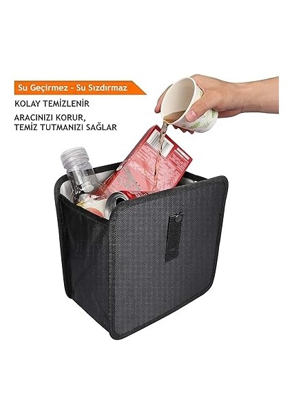 Çöp Kutusu, Oto Cöp Kovası, Atık Torbası, Su Geçirmez Kumaş Organizatör, Araba Çöp Torbası, Katlanabilir, Çok Amaçlı Seyahat Çantası modelleri