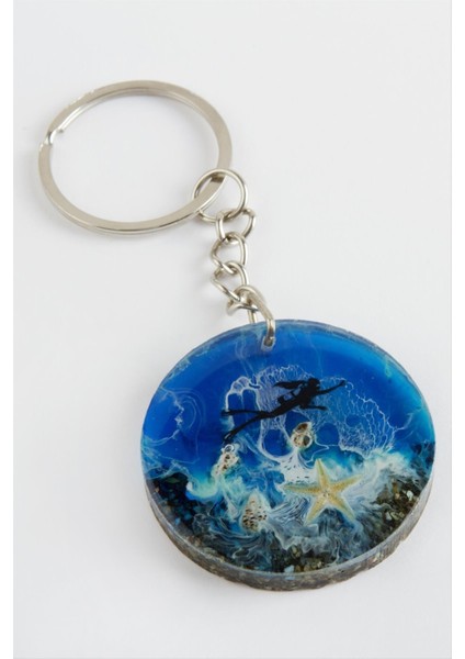 Deniz Kızı Epoksi Anahtarlık