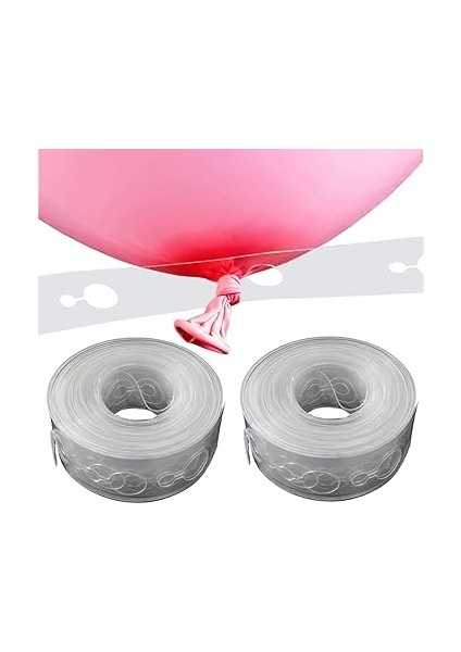 Toys - 2 Adet Plastik Balon Zinciri Aparatı, Balon Şeridi, Balon Kemeri 5 Metre fiyatları