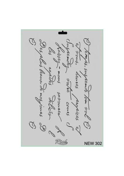 Rich New Seri N-302 Stencil 35X25 cm