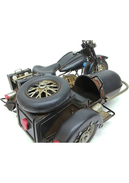 Dekoratif Metal Motosiklet Sepetli Biblo Dekoratif Hediyelik fırsatları