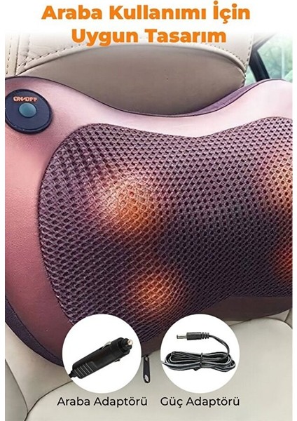 Sonx Boyun Yoğurmalı ve Isıtmalı Çok Fonksiyonlu Masaj Yastığı-8 Toplu Sırt, Bel, Bacak Masaj Aleti indirimleri