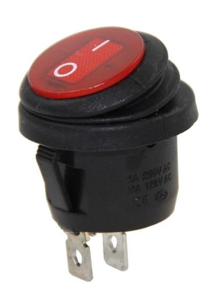IC-133W Yuvarlak Işıklı Su Geçirmez 2p On-Off Anahtar
