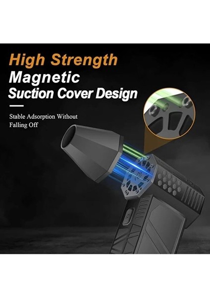 Jet 130000RPM Şarjlı Jet Şiddetli Fan Güçlü Hava Üfleyici Araç Süpürgesi 4000 Mah 52M/S modelleri