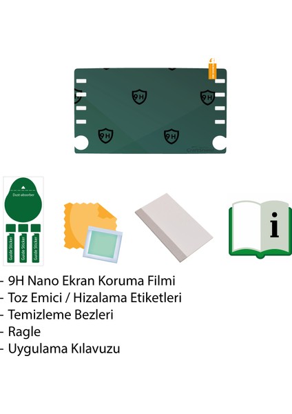 Toyota Corolla (2019-2022) Uyumlu 8" Multimedya 9h Nano Ekran Koruyucu modelleri