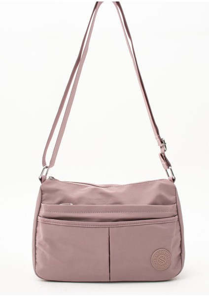 Sanmorris Glc Kadın 4009 Suya Dayanıklı Paraşüt Kumaş 5 Gözlü Siyah Renkli Çapraz Askılı El ve Omuz Çantası