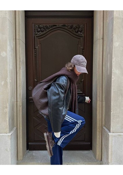 Lena Kahverengi Kadın Örgü Detay Büyük Boy Omuz ve Tote Çanta Günlük Geniş Hacimli modelleri