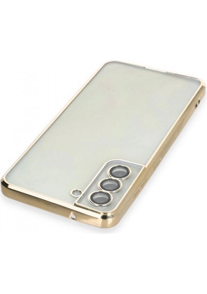 Samsung Galaxy S21 Fe Kılıf Lensli Silikon - Gold modelleri