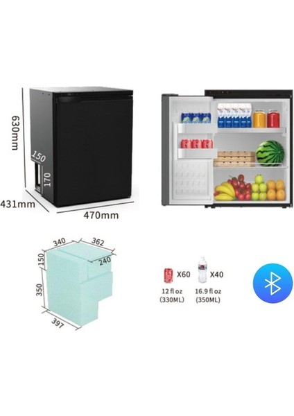 Kompresörlü Karavan Buzdolabı 65 Litre 12V/24V fiyatları