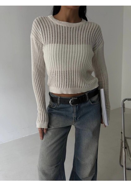 Drnds Triko Transparent Bluz Beyaz (Beden: Standart)