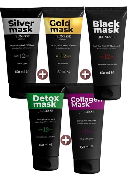 Soyulabilir Yüz Maske Çeşitleri 150 ml x 5 Adet