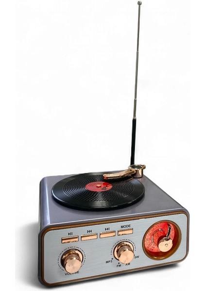 SP-425 Usb-Sd-Fm-Bluetooth Destekli Şarjlı Nostaljik Retro Radyo - Gri fırsatları