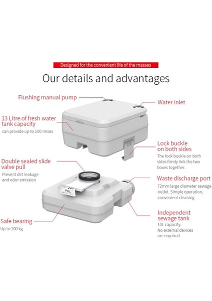 Portatif Tuvalet 10 Litre modelleri