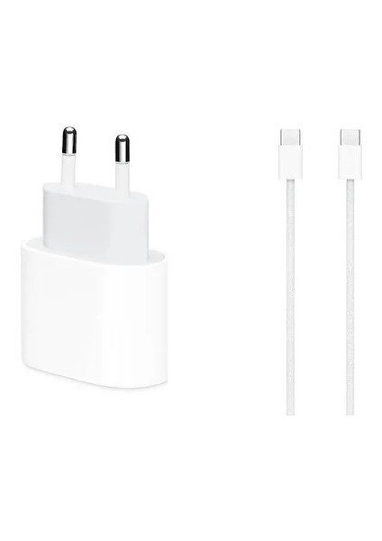 Iphone 15 16 17- 15 16 Pro-15 16 Plus- 15 16 Promax 16E Uyumlu Hızlı Şarj Aleti 20W + Type C Kablolu