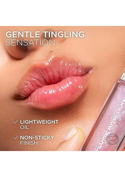 Paris Plump Ambition Hyaluron Lip Oil Besleyici ve Nemlendirici Dudak Parlatıcısı - 101 Cristal Clear fırsatları