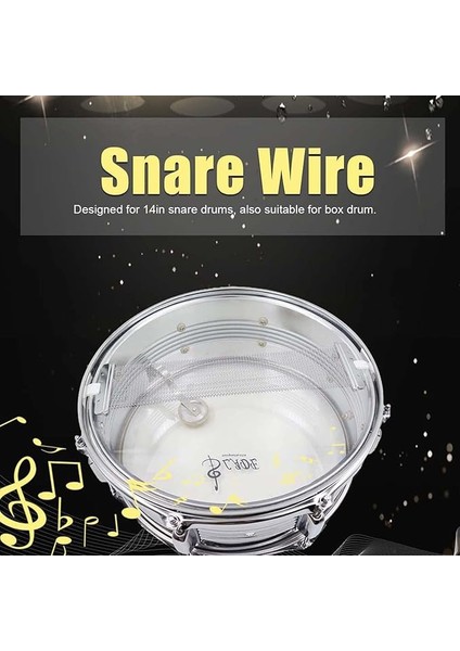 Inç Trampet Için 30 Telli Çelik Tel, Hızlı Trampet Tepkisi, Dayanıklı, Teknik Özelliklerle Kurulumu Kolay Yedek Aksesuar, 14 Inç Trampet Davulları Için Tasarlandı, Kutu Davul