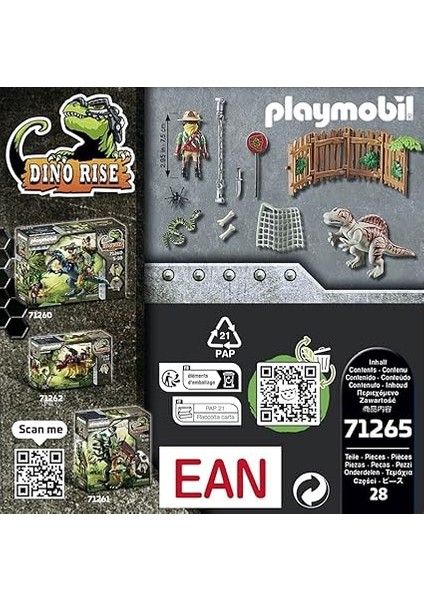 Dino Rise 71265 Kafeste Bebek Spinosaurus Dinozor, 5 Yaşından Büyük Çocuklar Için Oyuncak fırsatları