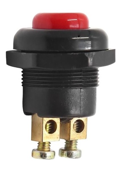 IC-180A-1 Plastik 22 mm Kırmızı 2p Metal Marş - Korna Butonu