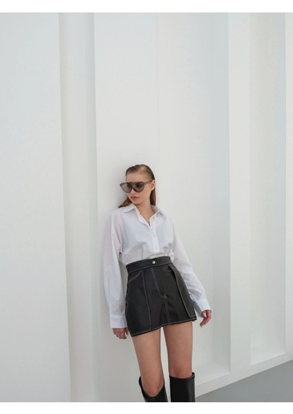 Drnds Kontrast Deri Etek Siyah W260015 (Beden: M) indirimleri