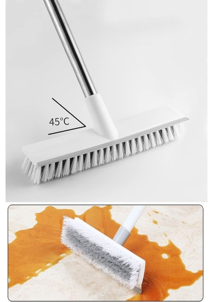 Çok Amaçlı Çekpaslı Yer Fırçası Banyo Fayans ve Halı Temizleme Fırçası Uzun Saplı fırsatları