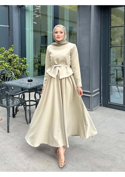 Kadın Double Krep Kumaş Şık Ceket ve Etek Takım Küf Yeşili - M41420 fiyatları