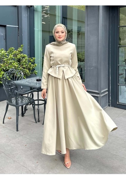 Kadın Double Krep Kumaş Şık Ceket ve Etek Takım Küf Yeşili - M41420 indirimleri