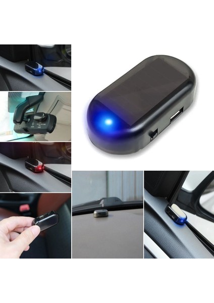 Araç Için Caydırıcı Solar Enerji Ile Şarj Olan Güçlü Yapışkanlı Işıklı Plastik