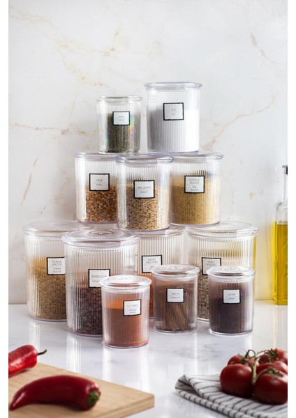 12'li Barok Yuvarlak 3 Boy Kavanoz Seti & Saklama Kabı & Erzak Kabı (4*2000 Ml, 4*1000 Ml, 4*500 Ml) fiyatları