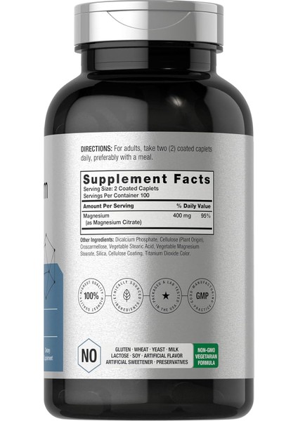 Magnesium Citrate 400MG Per Serving 200 Caplets fiyatları