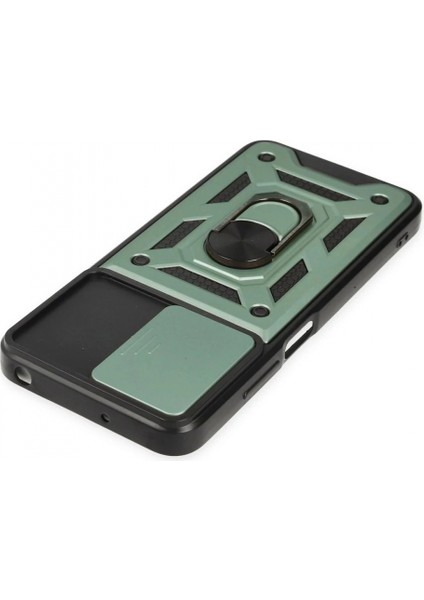 Xiaomi Poco M5 Kılıf Pars Lens Yüzüklü Silikon - Yeşil fırsatları