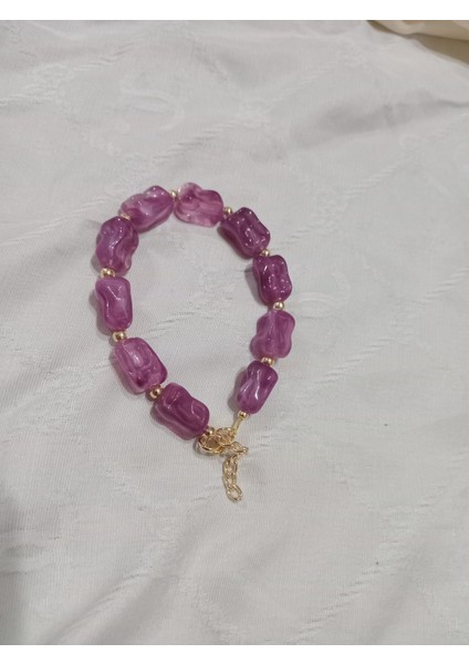 Mor Kesmeşeker Desenli Bileklik fırsatları