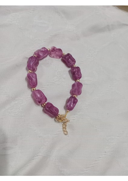 Mor Kesmeşeker Desenli Bileklik indirimleri