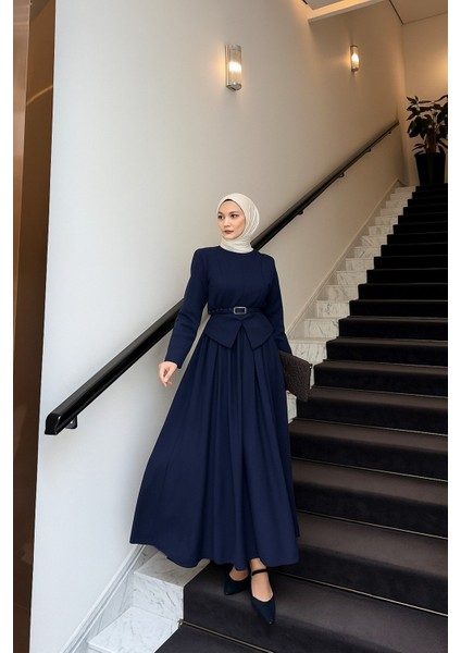 Kadın Double Krep Kumaş Şık Ceket ve Etek Takım Lacivert - M41420 fiyatları