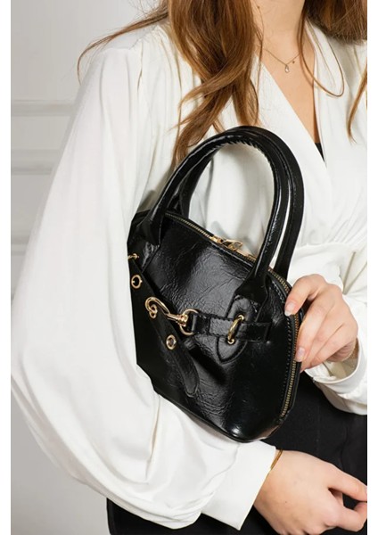 Reyna Kadın Çift Saplı Özel Kilit Sistemli Kadın El, Çapraz ve Omuz Çanta Siyah modelleri