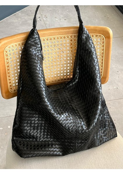 Siyah Örgü Tote Çanta fiyatları