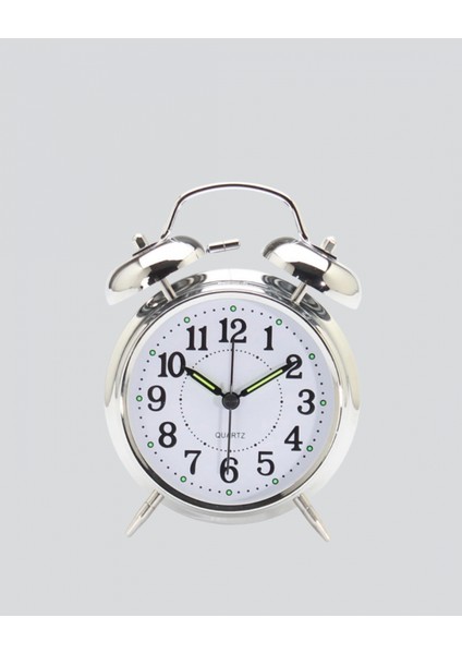 Ieg® Dekoratif Gümüş Işıklı Alarmlı Masa Saati Sessiz Mekanizma fiyatları