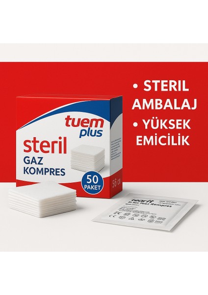Steril Hidrofil Gazlı Bez 30×80 cm – 50 Paket (Steril Gaz Kompres) modelleri
