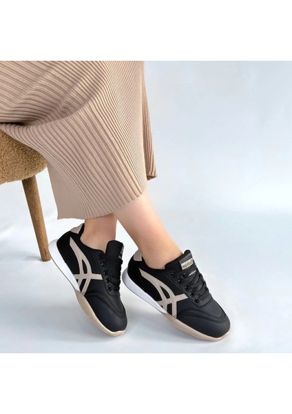 Drnds Zlay Siyah Cilt Bej Detaylı Bağcıklı Spor Ayakkabı (Numara: 36) fırsatları