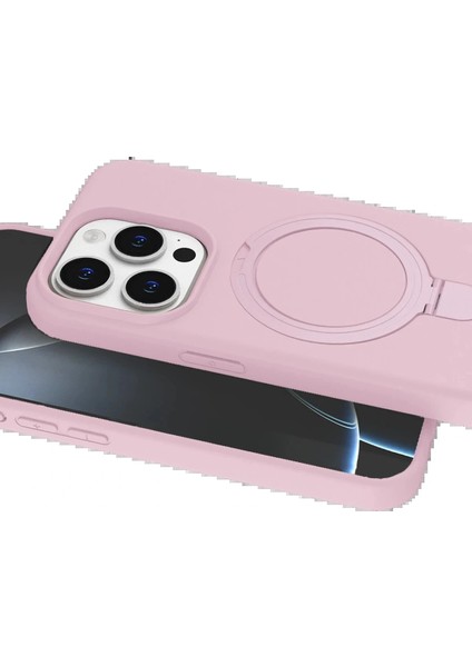 Apple iPhone 14 Pro Max Regal Magsafe Standlı Kapak - Açık Pembe fırsatları