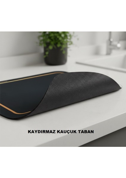 Premium Dekoratif Bulaşık Kurutma Matı 50X40 cm – Süper Emici, Kaydırmaz Kauçuk Tabanlı ve Tezgah Koruyucu Altlık indirimleri