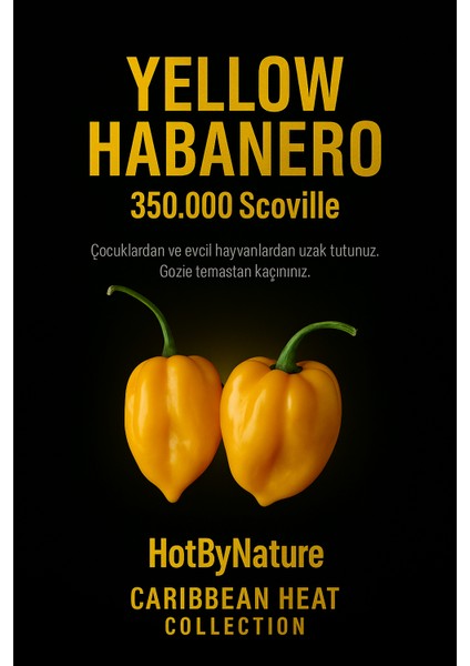 Yellow Habanero / 350.000 Scoville - Gerçek Taze Acı Biber