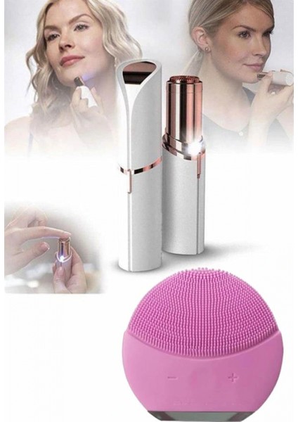 Ieg Kaş Bıyık ve Yüz Epilasyon Aleti ve Titreşimli Yüz Temizleme Masaj Aleti Ikili Set indirimleri