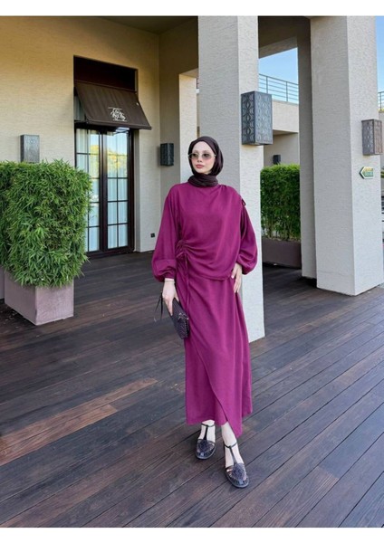 Kadın Anvelop Etekli Takım M41403 - Bordo