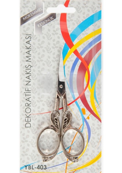 Nakış Makası Dekoratif Gümüş Kuğu YBL-403 25