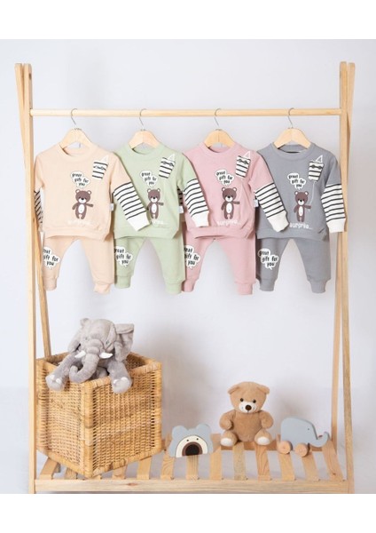 Süpriz Ayıcık Baskılı 2'i Takım Yeşil fiyatları