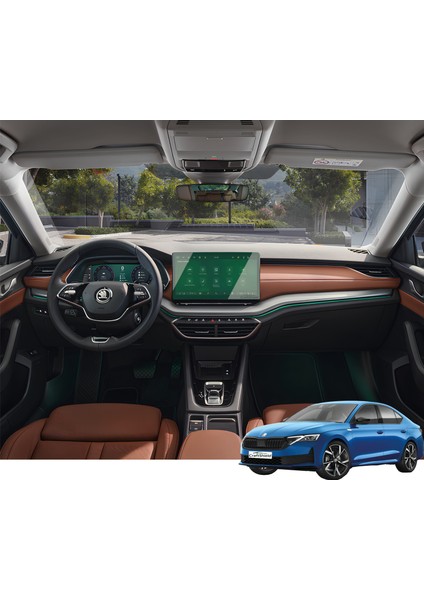 Skoda Octavia (2024-2025) Uyumlu 13" Multimedya 9h Nano Ekran Koruyucu
