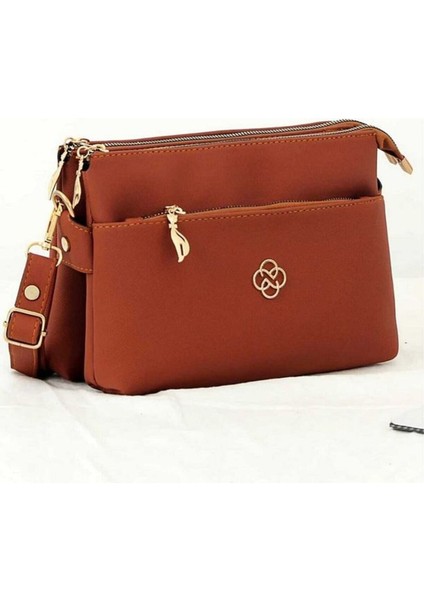 Kadın Gold Detaylı Minimal 3 Bölmeli El ve Omuz Çantası fiyatları