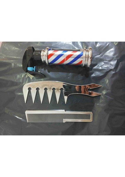 Profesyonel Berber 3lü Set Tarak Suluk Waks Tarağı Kuaför